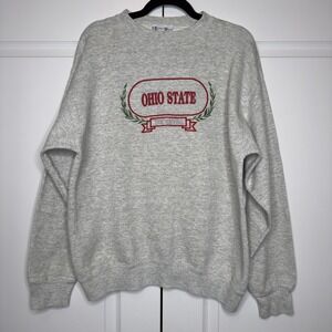 Ohio State Buckeyes Sweatshirt Mens Large Gray Football Student Union Crewneck